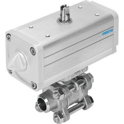 Кран с приводом Festo VZBA-1/4-WW-63-T-22-F0304-V4V4T-PS15-R-90-4-C