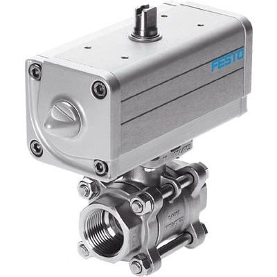 Кран с приводом Festo VZBA-1-GG-63-T-22-F0405-V4V4T-PS30-R-90-4-C